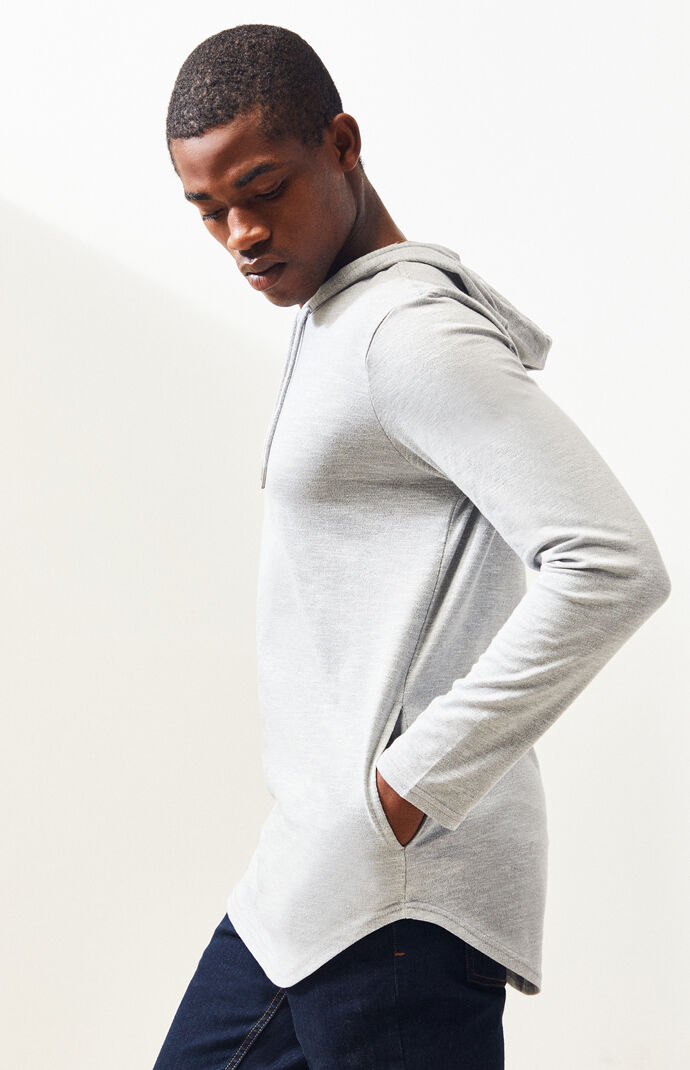 Leroy Hooded Long Sleeve Scallop T-Shirt