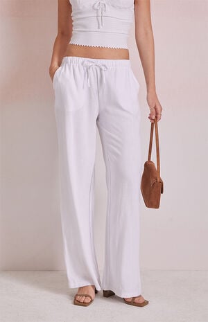 Linen Pull-On Pants image number 2