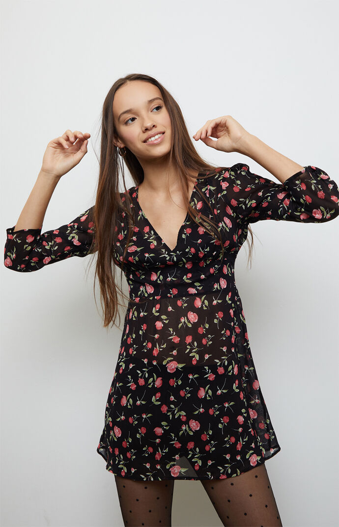 Cinched Sleeve Dress