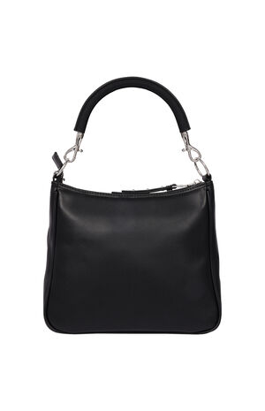 Black Moto Zip Hobo Bag image number 4