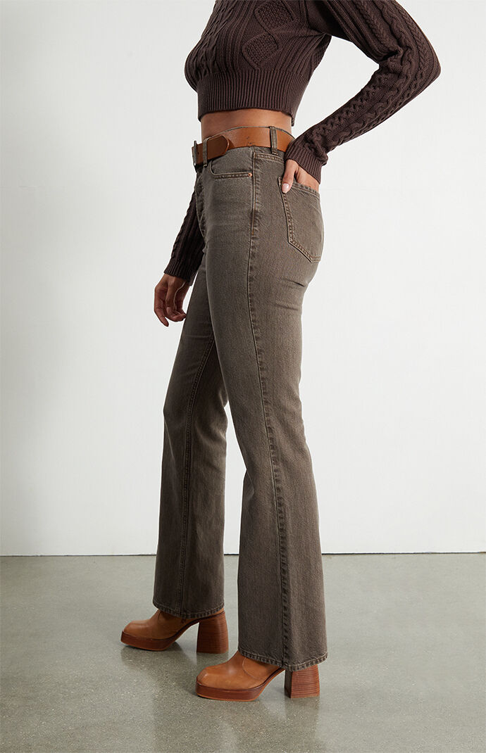 PacSun Brown High Waisted Bootcut Jeans PacSun