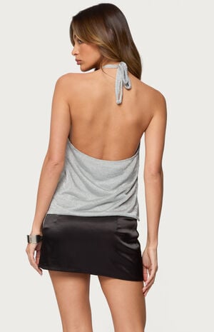 Stasia Sparkly Knit Split Front Top image number 3