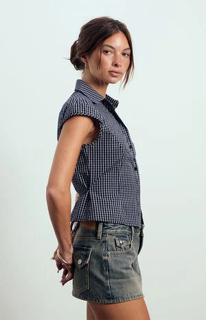 Georgie Short Sleeve Button Up Top image number 3
