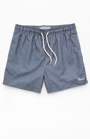 Bailey Black Pinstripe 4.5" Swim Trunks