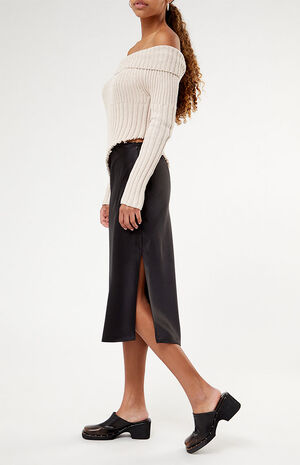 Satin Midi Skirt image number 3