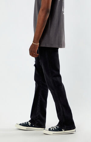 x PacSun Black Ripped Bootcut Jeans image number 3