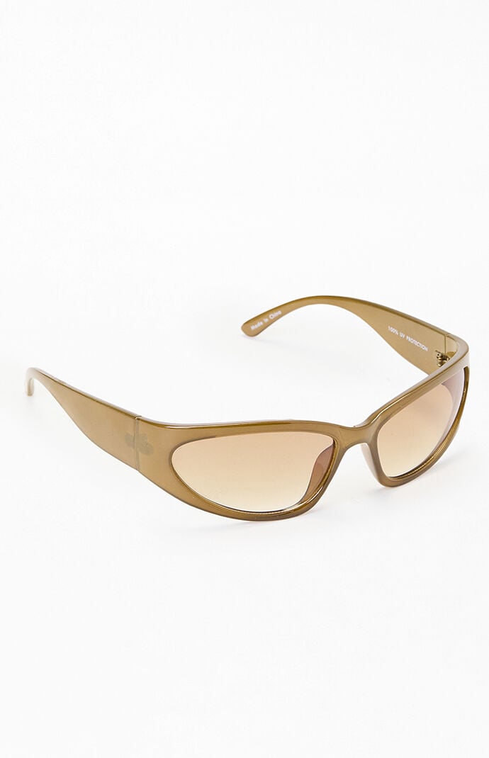 Pacsun Jade Plastic Shield Sunglasses