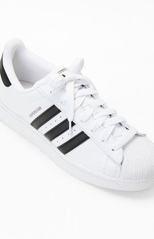 White & Black Superstar II Shoes image number 6