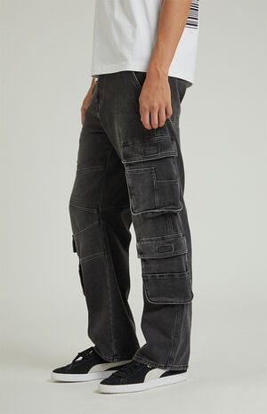 Dylan Cargo Baggy Jeans Black Dylan Cargo Baggy Jeans Black image number 3