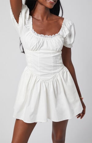 Lauren Lace Trim Mini Dress
