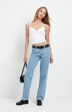 Alex Relaxed Straight Jeans Light Blue image number 1