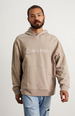 Calvin Klein Relaxed Logo Terry Pullover Hoodie PacSun