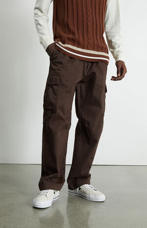 Brown Cargo Comfort Stretch Pants image number 3