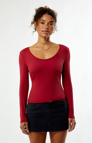 Demi Scoop Neck Long Sleeve Top image number 2