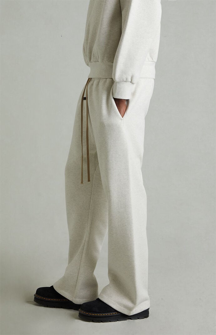 Fear of God ESSENTIALS Heather Oatmeal Fleece Flare Sweatpants