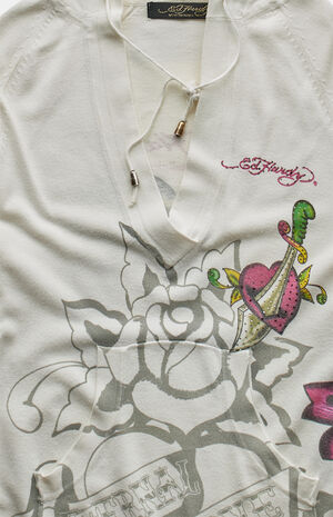 2000s Ed Hardy V-Neck Pullover Hoodie image number 4
