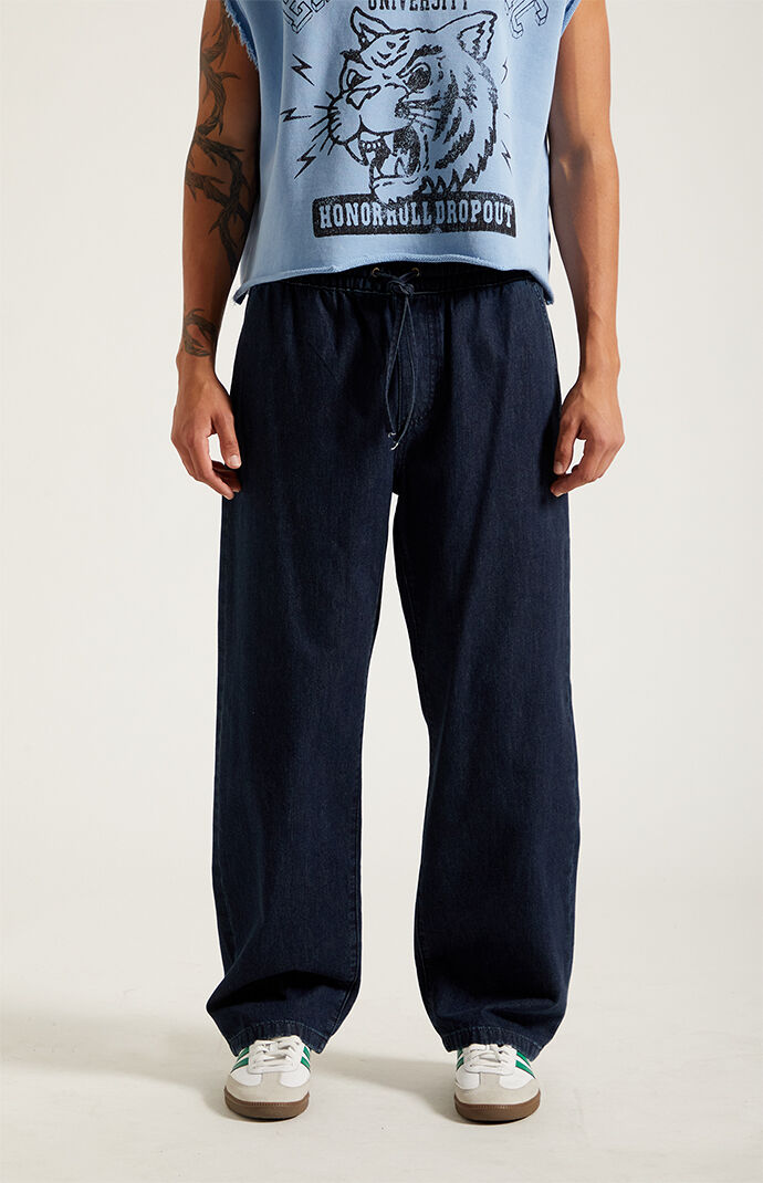Pacsun Dark Blue Straight Drawstring Pants