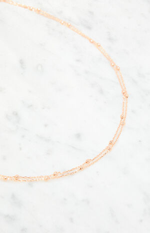 Double Chain Beaded Necklace image number 2