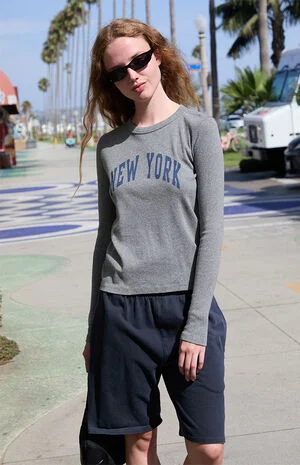 Gray New York Long Sleeve Top image number 1