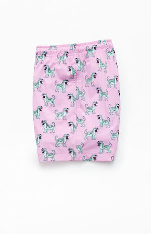 Pink Cheetah 3.5" Swim Trunks image number 3