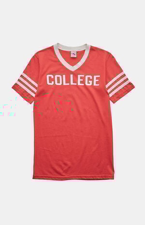 2000s College V-neck Graphic T-Shirt image number 1