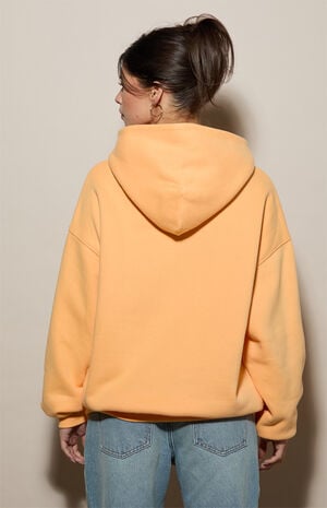 Orange Ultra Soft Fleece Core Washed Pullover Hoodie image number 4
