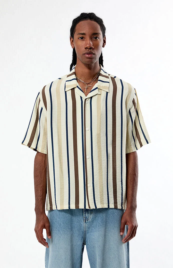 Pacsun Striped Camp Shirt
