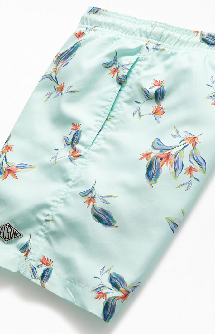 Floral 17" Swim Trunks