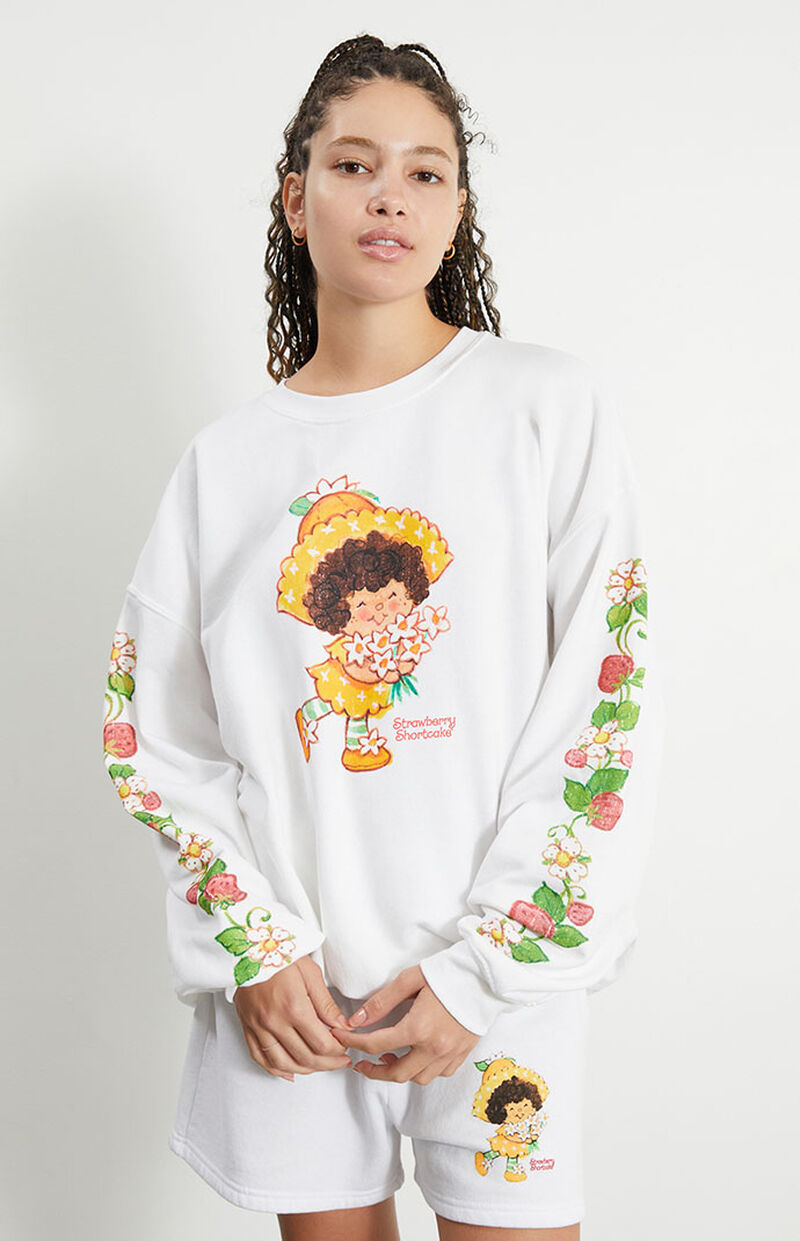 Strawberry Shortcake Orange Blossom Oversized Crew Neck Sweatshirt PacSun