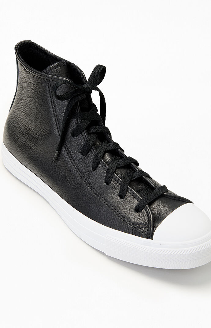 Converse Chuck Taylor Black All Star Leather High Top Shoes
