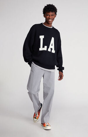 LA Fashion Knit Crew Neck Sweater image number 2