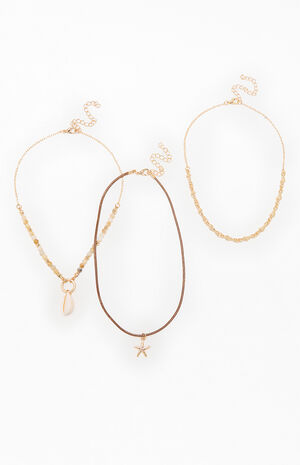 Beaded Shell Layered Necklace image number 3