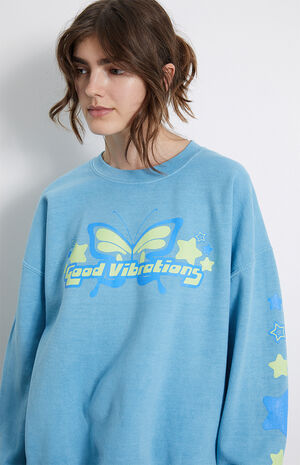 Good Vibrations Crew Neck Oversized Sweatshirt image number 3
