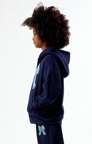 Bow Applique Full Zip Hoodie image number 2