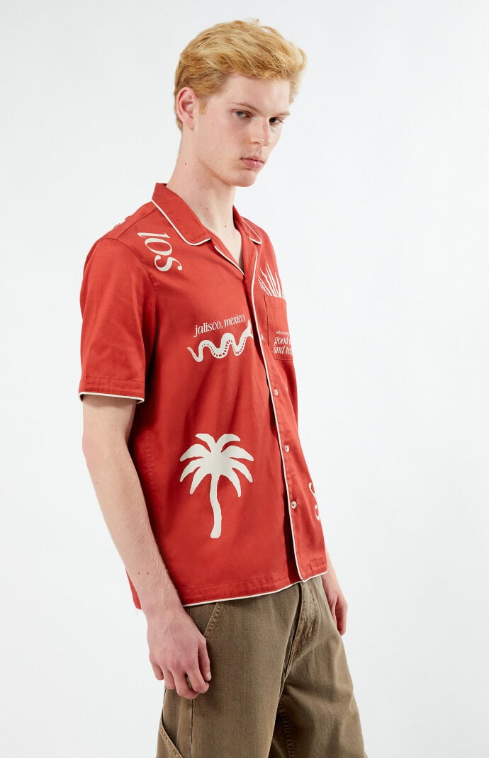 Los Sundays Good Vibes Woven Camp Shirt