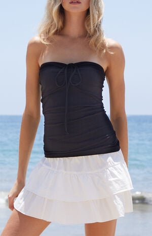 Black Amelia Cinched Tube Top image number 1