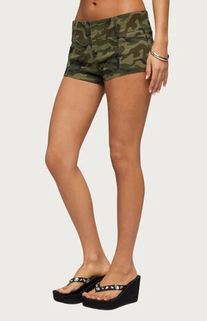 Camo Craze Stretch Micro Shorts image number 1
