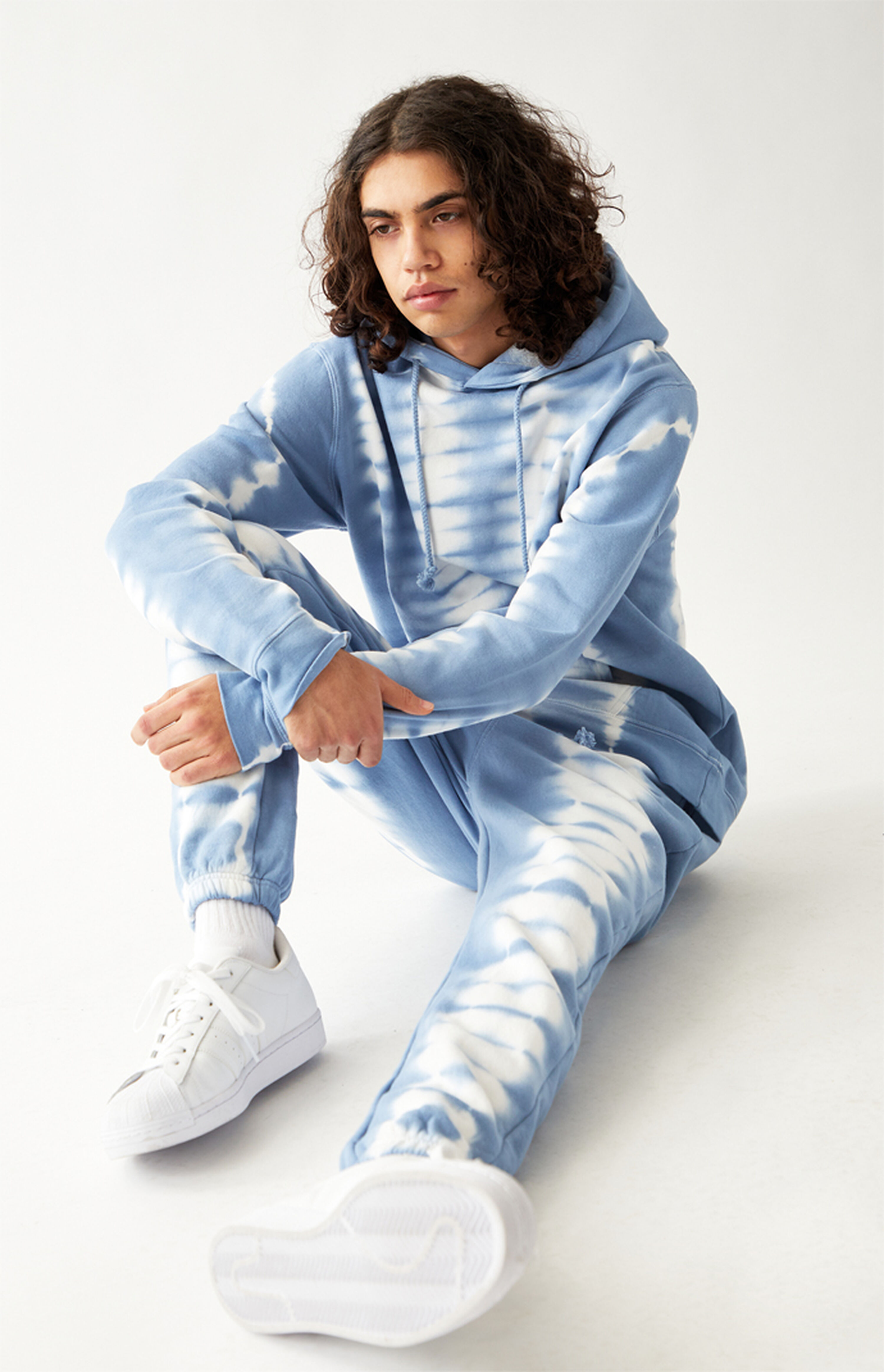 UNICORN TIE DYE FLEECE JOGGER - WHITE