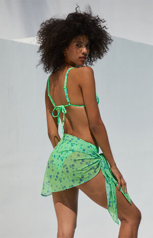 Green Blue Erica Triangle Bikini Top image number 3