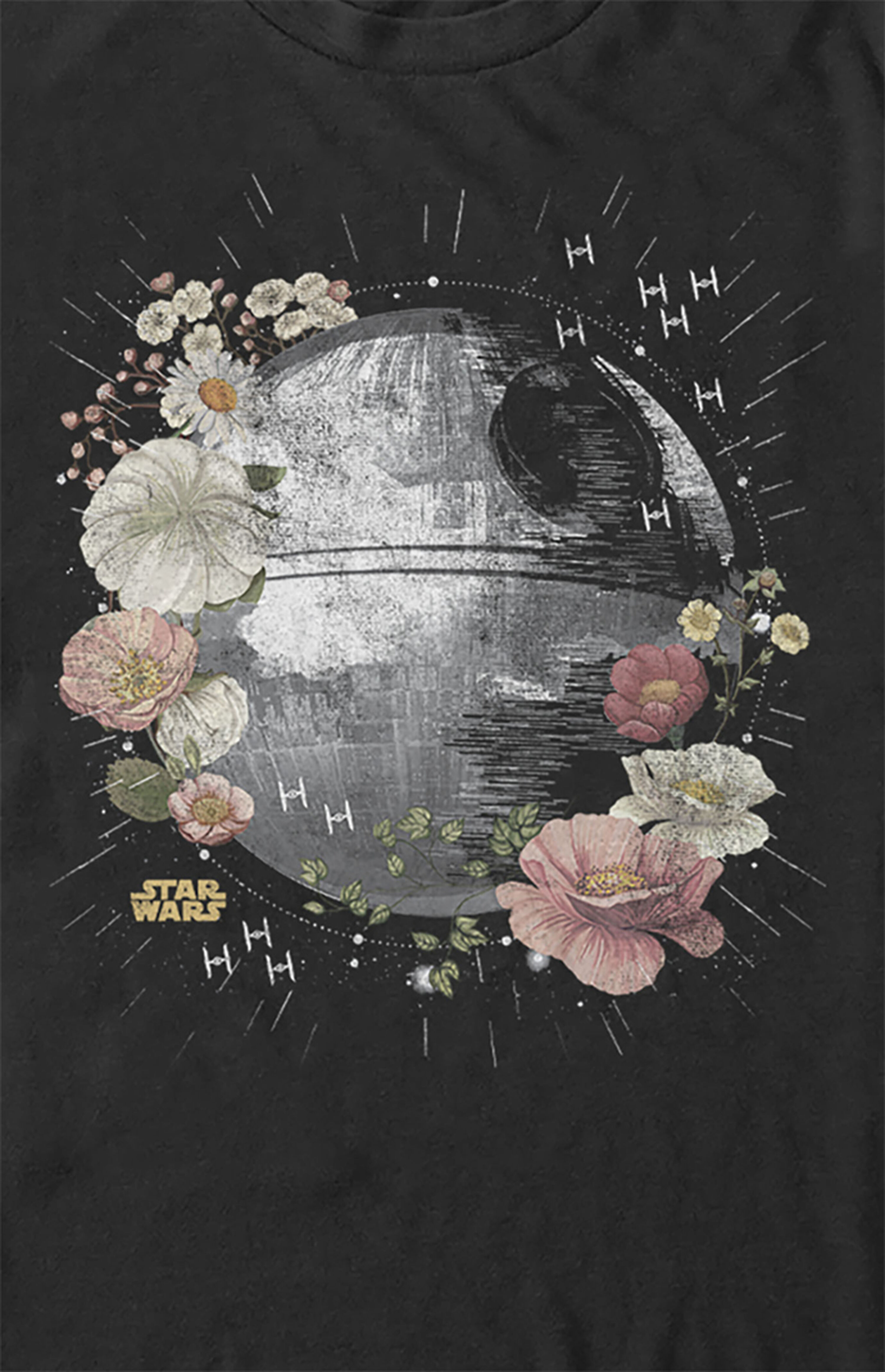 T-shirt Vintage Star Wars Death Star Femme Taille S - Violet Avec Bordure Noire