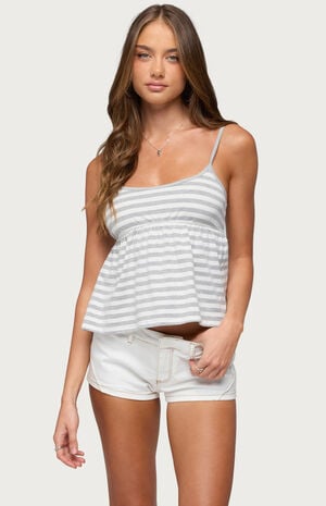 Zacharia Striped Babydoll Top image number 1