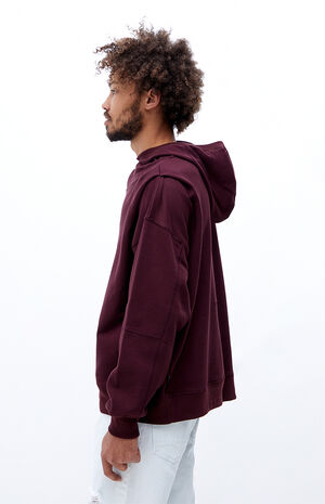 Converse Eco Maroon Shapes Graphic Bubble Hoodie | PacSun Converse Eco Maroon Shapes Graphic Bubble Hoodie | PacSun