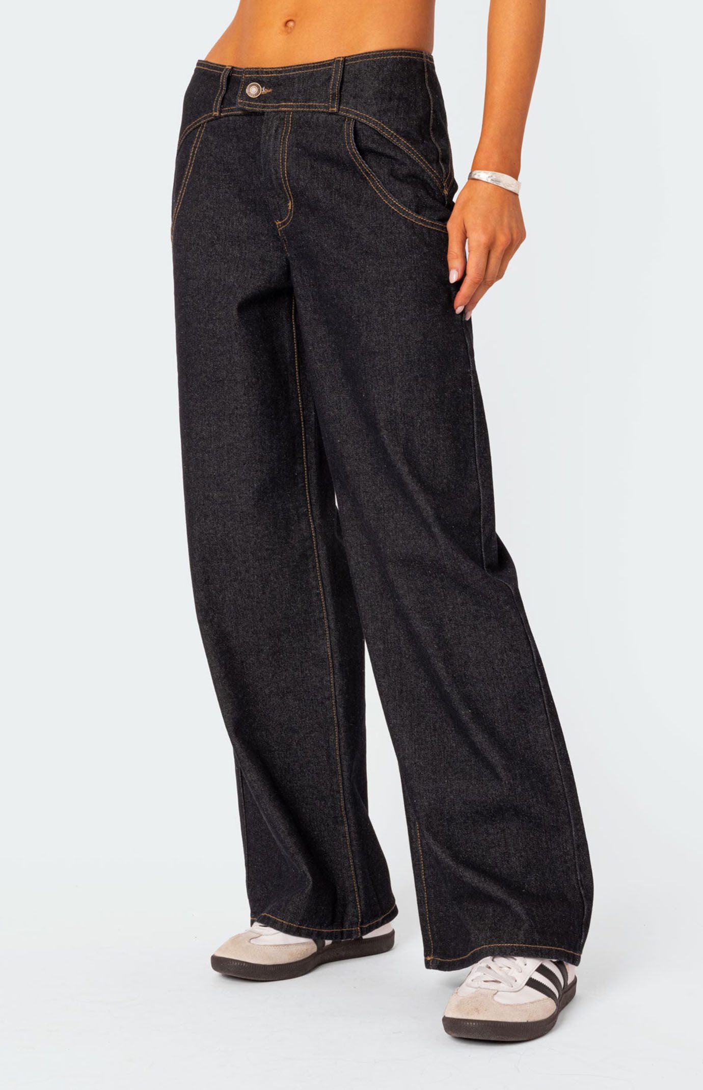 Edikted Western Low Rise Straight Leg Jeans | PacSun