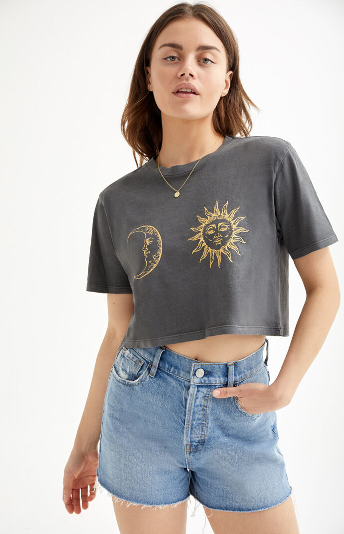 Day And Night Cropped T-Shirt