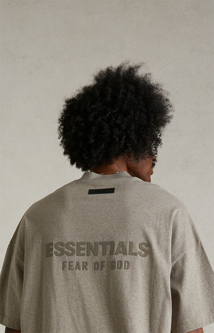 Fear of God ESSENTIALS Heather Grey V-Neck T-Shirt