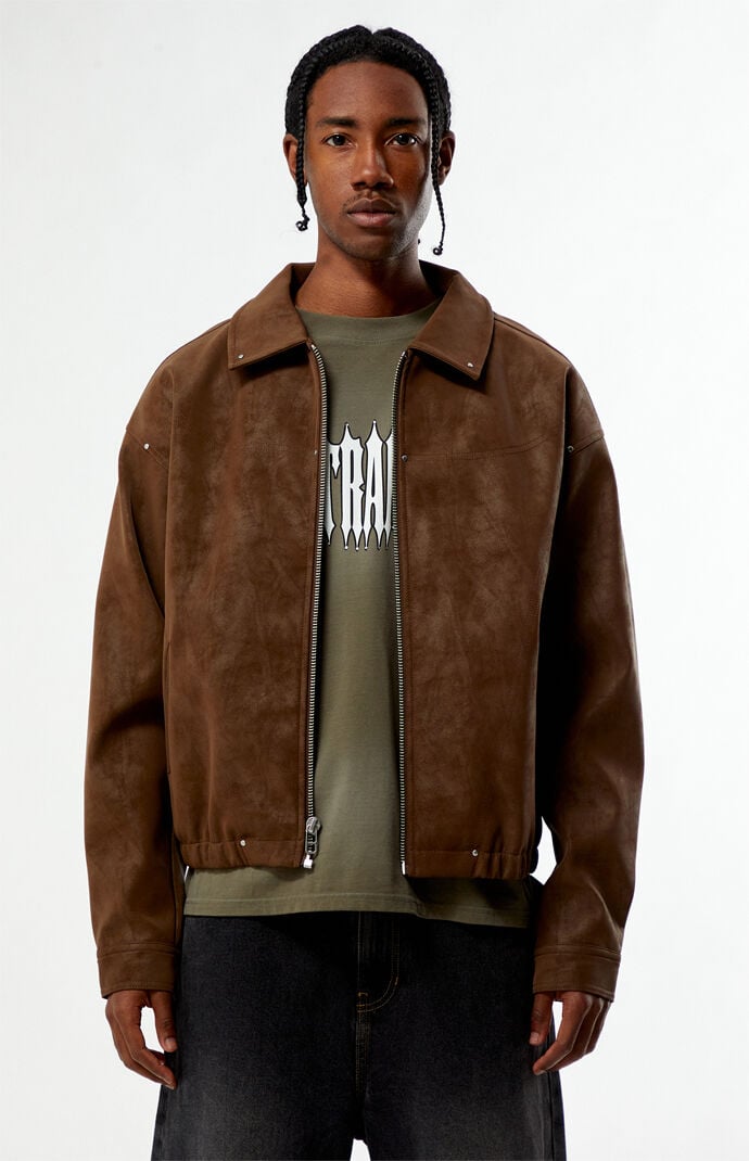 Pacsun Alex Studded Faux Leather Gas Jacket