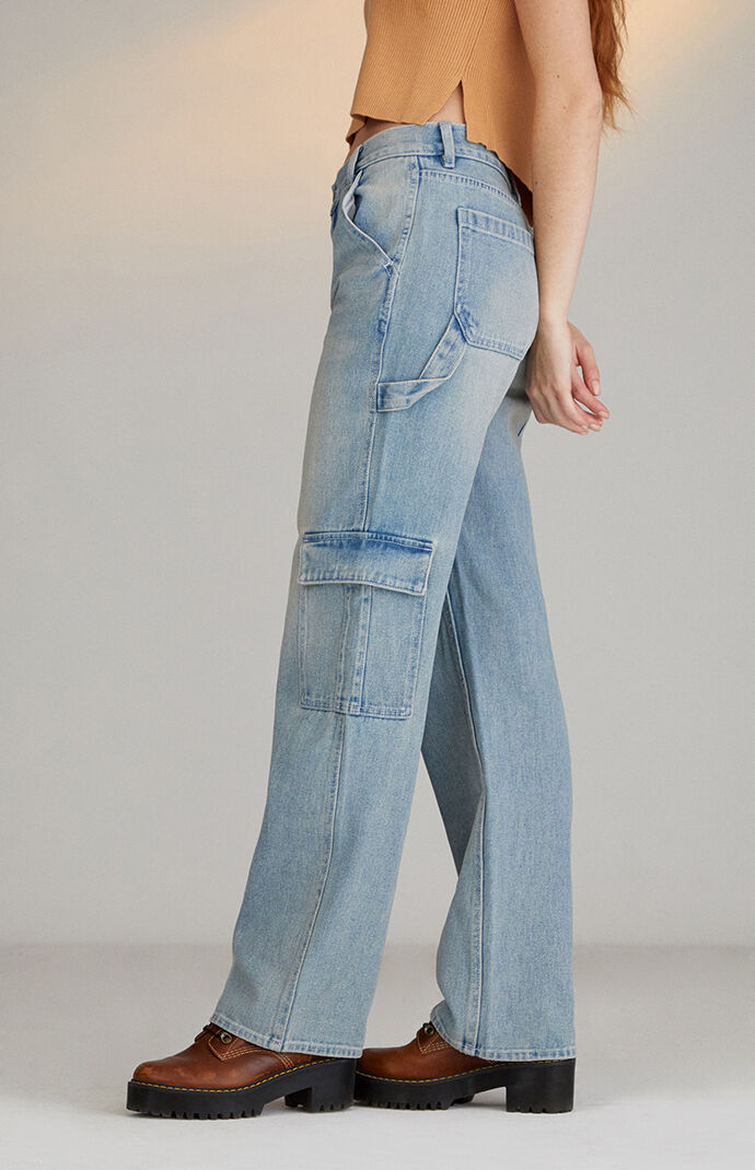 PacSun Light Blue Cargo Baggy Carpenter 