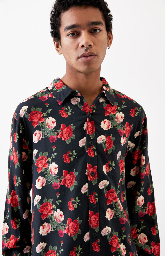 flower button up shirt