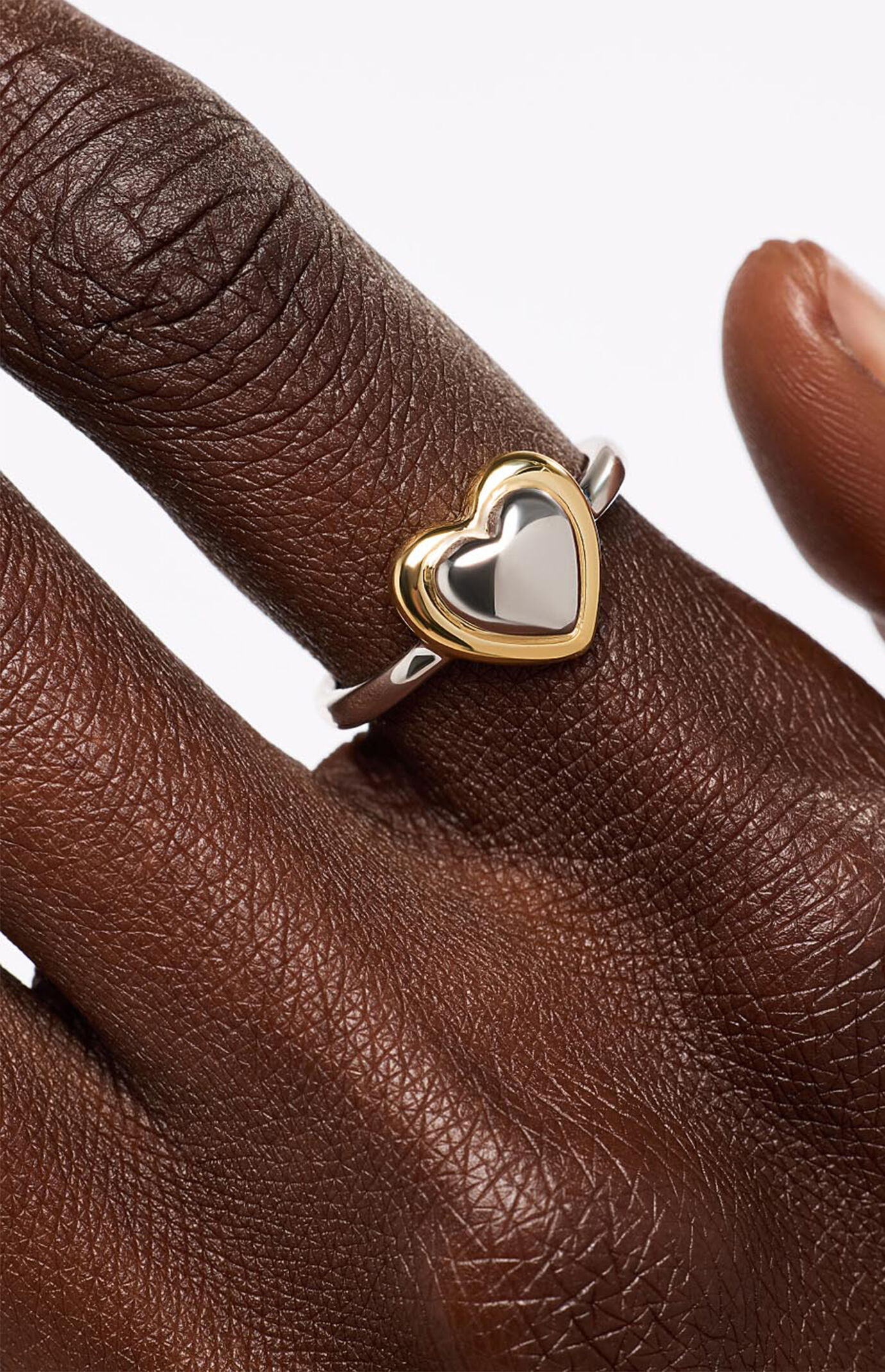 Ana Luisa Camelia Heart Ring