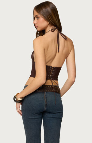 Ghita Lacey Halter Corset image number 3